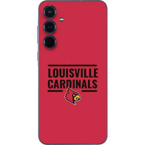 University of Louisville Cardinals Striped Galaxy A35 5G Skin